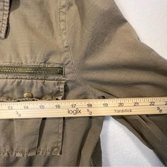 J Crew Women's Cotton Classic Twill Chino Utility Military Jacket Brown Size M - Picture 11 of 13